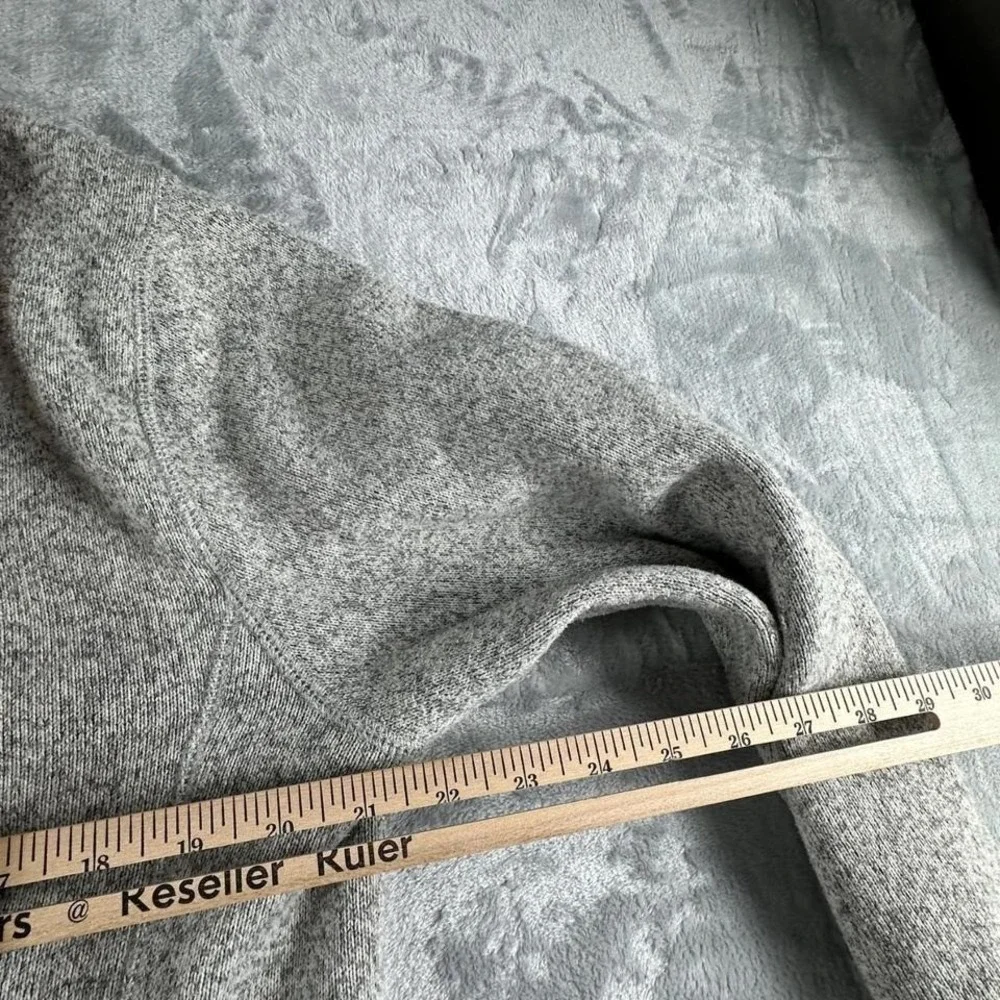 J Crew Quarter Zip Pullover Men M Gray Sweater Fleece Mock Neck Knit Jacket Coat